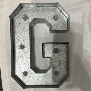 Hobby Lobby Galvanized Metal Letter G Wall Art